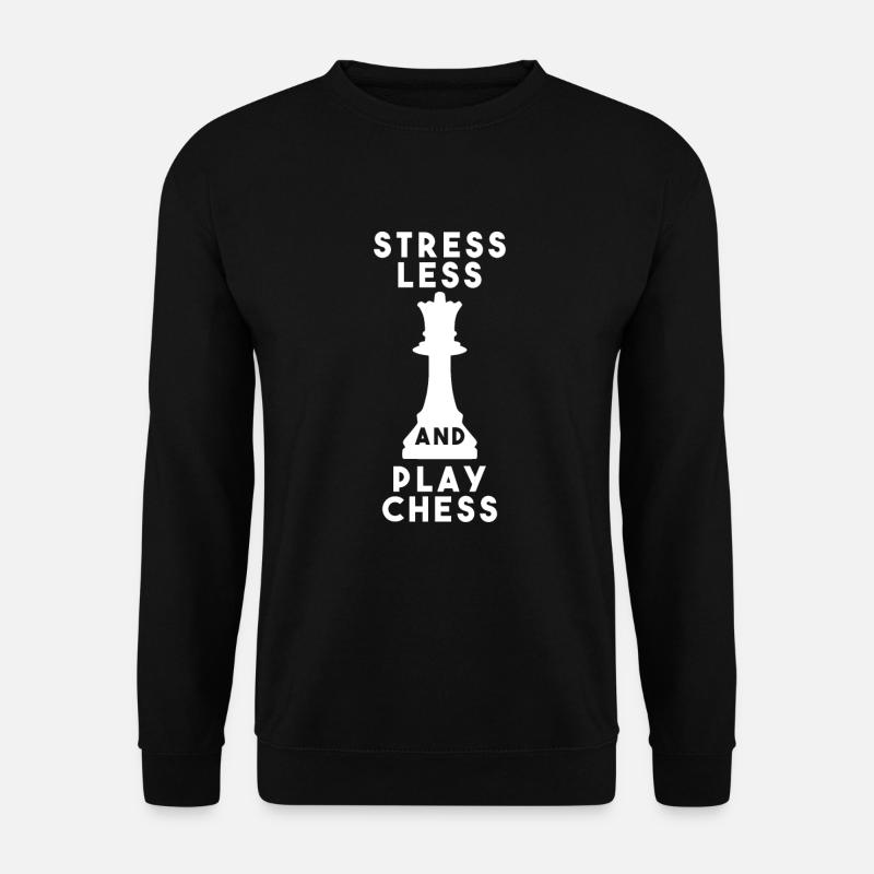 Schach Schachspiel Spruch Schachspieler Geschenk - Unisex Pullover - Schwarz