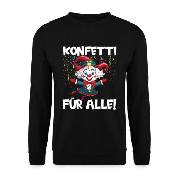 Karneval Kostüm Fasching Fastnacht - Unisex Pullover - Schwarz - Vorne - Alina (178cm) & Michal (187cm)