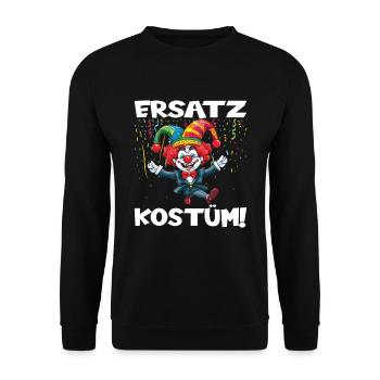 Karneval Kostüm Fasching Fastnacht - Unisex Pullover - Schwarz - Vorne - Alina (178cm) & Michal (187cm)