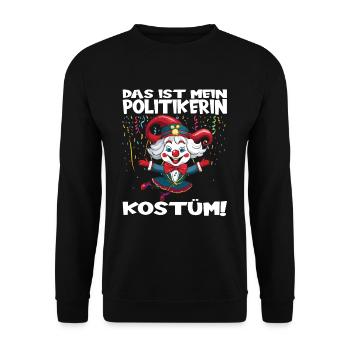 Karneval Kostüm Fasching Fastnacht - Unisex Pullover - Schwarz - Vorne - Alina (178cm) & Michal (187cm)