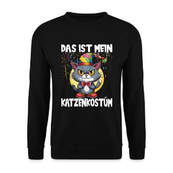 Karneval Kostüm Fasching Fastnacht - Unisex Pullover - Schwarz - Vorne - Alina (178cm) & Michal (187cm)