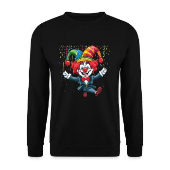 Karneval Kostüm Fasching Fastnacht - Unisex Pullover - Schwarz - Vorne - Alina (178cm) & Michal (187cm)