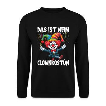 Karneval Kostüm Fasching Fastnacht - Unisex Pullover - Schwarz - Vorne - Alina (178cm) & Michal (187cm)