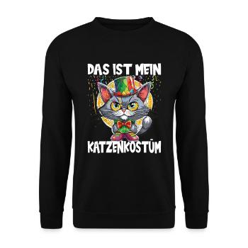 Karneval Kostüm Fasching Fastnacht - Unisex Pullover - Schwarz - Vorne - Alina (178cm) & Michal (187cm)