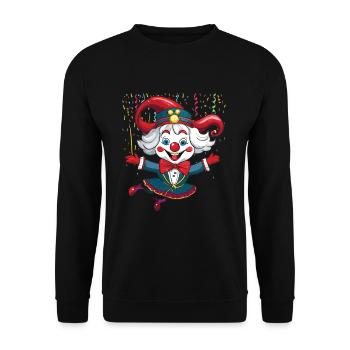 Karneval Kostüm Fasching Fastnacht - Unisex Pullover - Schwarz - Vorne - Alina (178cm) & Michal (187cm)