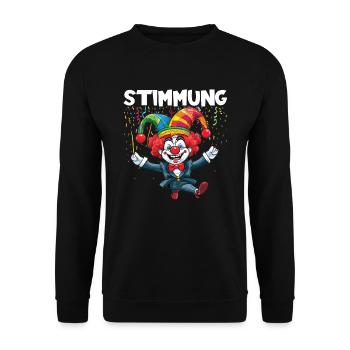 Karneval Kostüm Fasching Fastnacht - Unisex Pullover - Schwarz - Vorne - Alina (178cm) & Michal (187cm)