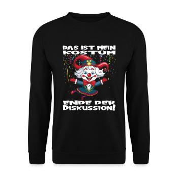 Karneval Kostüm Fasching Fastnacht - Unisex Pullover - Schwarz - Vorne - Alina (178cm) & Michal (187cm)