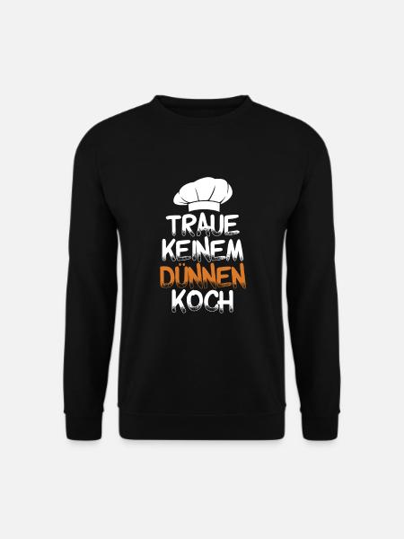 Amateur chef don't trust a skinny chef - Unisex Sweatshirt - black
