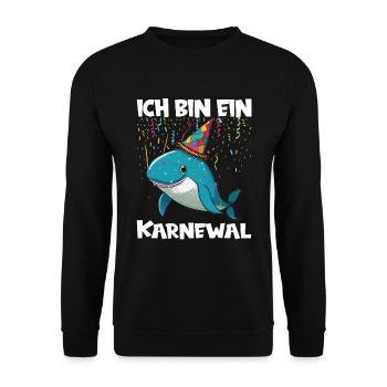 Karneval Kostüm Fasching Fastnacht - Unisex Pullover - Schwarz - Vorne - Alina (178cm) & Michal (187cm)