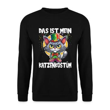 Karneval Kostüm Fasching Fastnacht - Unisex Pullover - Schwarz - Vorne - Alina (178cm) & Michal (187cm)