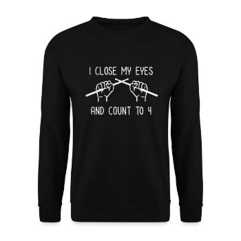 Drummer funny saying drummer and musician - Unisex Sweatshirt - black - Front - Alina (178cm) & Michal (187cm)