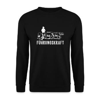 Hirte Führungskraft Schafe Geschenkidee Landwirt - Unisex Pullover - Schwarz - Vorne - Alina (178cm) & Michal (187cm)