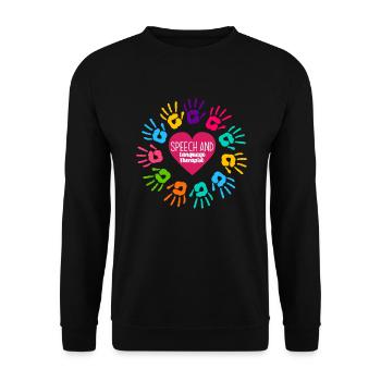 Orthophoniste, orthophoniste, orthophoniste - Sweat-shirt Unisexe - noir - Devant - Alina (178cm) & Michal (187cm)