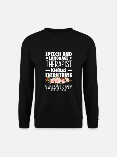 Sprachtherapeutin Sprachheilpädagogin Logopädin - Unisex Pullover - Schwarz