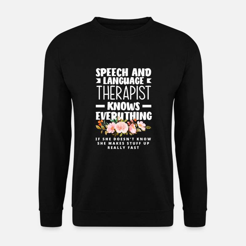 Sprachtherapeutin Sprachheilpädagogin Logopädin - Unisex Pullover - Schwarz