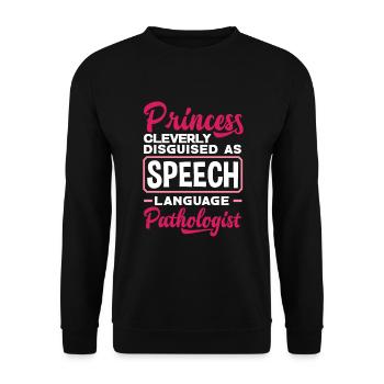 Speech therapist, speech therapist, speech therapist - Unisex Sweatshirt - black - Front - Alina (178cm) & Michal (187cm)