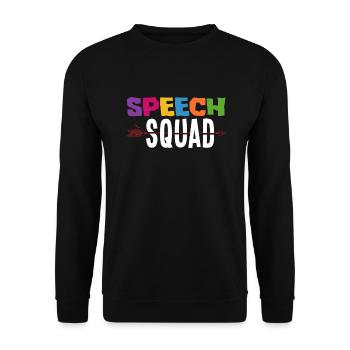 Speech therapist, speech therapist, speech therapist - Unisex Sweatshirt - black - Front - Alina (178cm) & Michal (187cm)
