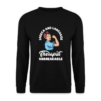 Orthophoniste, orthophoniste, orthophoniste - Sweat-shirt Unisexe - noir - Devant - Alina (178cm) & Michal (187cm)