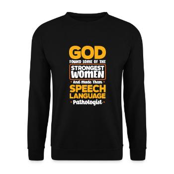Orthophoniste, orthophoniste, orthophoniste - Sweat-shirt Unisexe - noir - Devant - Alina (178cm) & Michal (187cm)