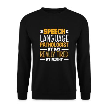 Orthophoniste, orthophoniste, orthophoniste - Sweat-shirt Unisexe - noir - Devant - Alina (178cm) & Michal (187cm)