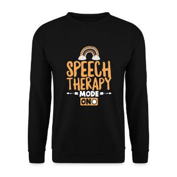 Speech therapist, speech therapist, speech therapist - Unisex Sweatshirt - black - Front - Alina (178cm) & Michal (187cm)