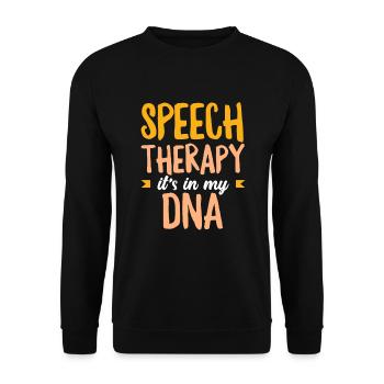Speech therapist, speech therapist, speech therapist - Unisex Sweatshirt - black - Front - Alina (178cm) & Michal (187cm)
