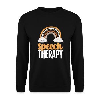 Speech therapist, speech therapist, speech therapist - Unisex Sweatshirt - black - Front - Alina (178cm) & Michal (187cm)