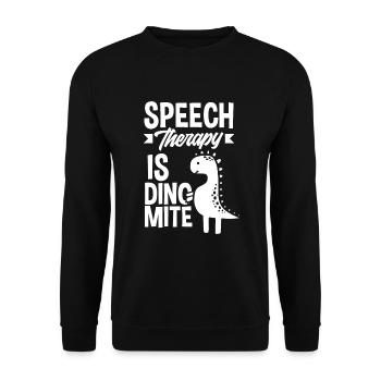 Orthophoniste, orthophoniste, orthophoniste - Sweat-shirt Unisexe - noir - Devant - Alina (178cm) & Michal (187cm)