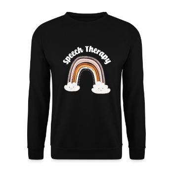 Speech therapist, speech therapist, speech therapist - Unisex Sweatshirt - black - Front - Alina (178cm) & Michal (187cm)
