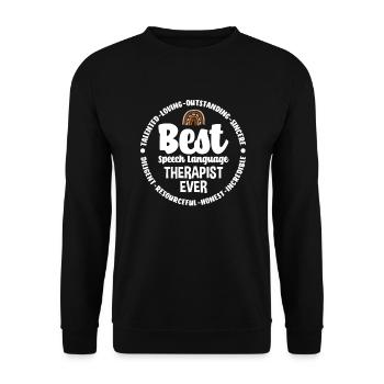 Orthophoniste, orthophoniste, orthophoniste - Sweat-shirt Unisexe - noir - Devant - Alina (178cm) & Michal (187cm)