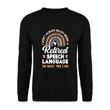 Speech therapist, speech therapist, speech therapist - Unisex Sweatshirt - black - Front - Alina (178cm) & Michal (187cm)