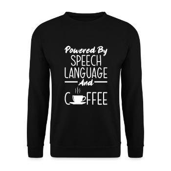 Speech therapist, speech therapist, speech therapist - Unisex Sweatshirt - black - Front - Alina (178cm) & Michal (187cm)