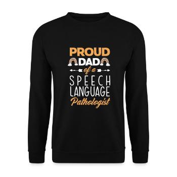 Speech therapist, speech therapist, speech therapist - Unisex Sweatshirt - black - Front - Alina (178cm) & Michal (187cm)