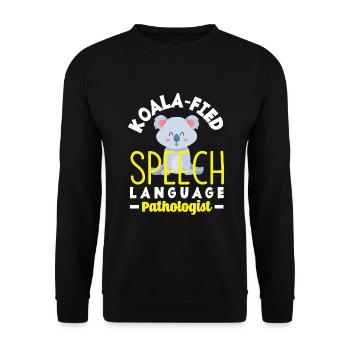 Orthophoniste, orthophoniste, orthophoniste - Sweat-shirt Unisexe - noir - Devant - Alina (178cm) & Michal (187cm)