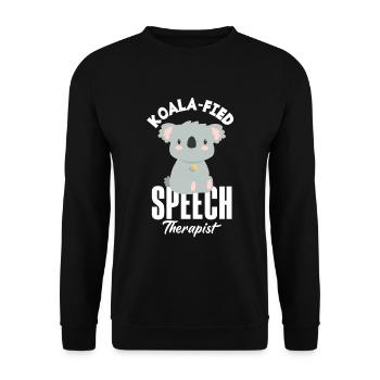 Orthophoniste, orthophoniste, orthophoniste - Sweat-shirt Unisexe - noir - Devant - Alina (178cm) & Michal (187cm)