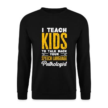 Orthophoniste, orthophoniste, orthophoniste - Sweat-shirt Unisexe - noir - Devant - Alina (178cm) & Michal (187cm)