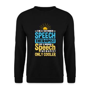 Orthophoniste, orthophoniste, orthophoniste - Sweat-shirt Unisexe - noir - Devant - Alina (178cm) & Michal (187cm)