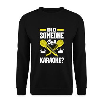 Chanteur de karaoké Chanteur de karaoké Musique - Sweat-shirt Unisexe - noir - Devant - Alina (178cm) & Michal (187cm)