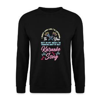Chanteur de karaoké Chanteur de karaoké Musique - Sweat-shirt Unisexe - noir - Devant - Alina (178cm) & Michal (187cm)