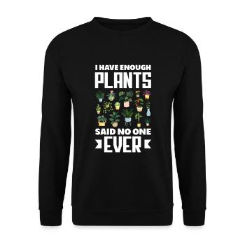 Jardinier, Jardinier, Jardinier, Jardinier Amateur, Plantes - Sweat-shirt Unisexe - noir - Devant - Alina (178cm) & Michal (187cm)