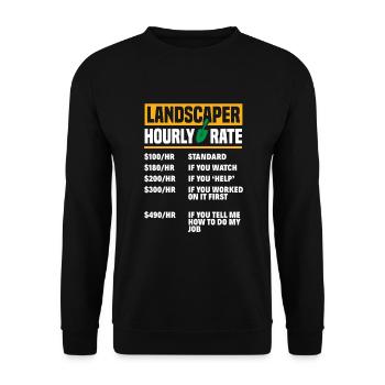 Jardinier, Jardinier, Jardinier, Jardinier Amateur, Plantes - Sweat-shirt Unisexe - noir - Devant - Alina (178cm) & Michal (187cm)