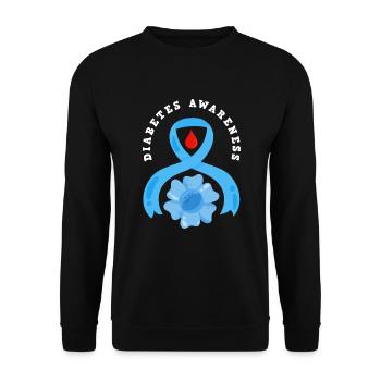 T1D Diabetes Typ 1 Diabetiker Geschenk - Unisex Pullover - Schwarz - Vorne - Alina (178cm) & Michal (187cm)
