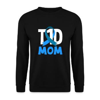 Cadeau pour diabétiques de type 1 pour diabétiques de type 1 - Sweat-shirt Unisexe - noir - Devant - Alina (178cm) & Michal (187cm)