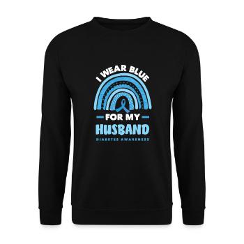 T1D Diabetes Typ 1 Diabetiker Geschenk - Unisex Pullover - Schwarz - Vorne - Alina (178cm) & Michal (187cm)
