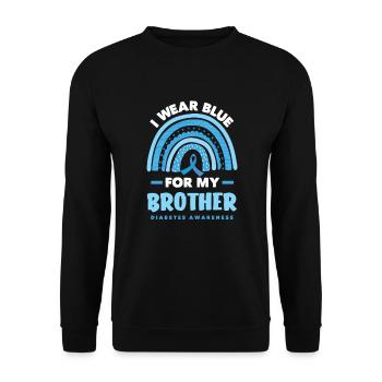 T1D Diabetes Typ 1 Diabetiker Geschenk - Unisex Pullover - Schwarz - Vorne - Alina (178cm) & Michal (187cm)