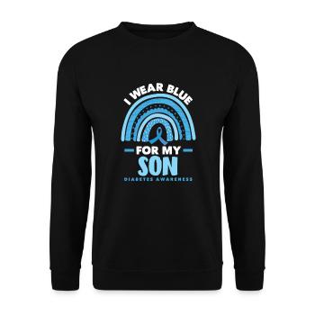 T1D Diabetes Typ 1 Diabetiker Geschenk - Unisex Pullover - Schwarz - Vorne - Alina (178cm) & Michal (187cm)