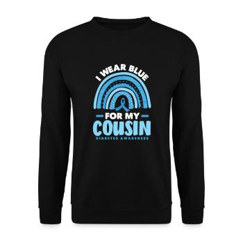 Cadeau pour diabétiques de type 1 pour diabétiques de type 1 - Sweat-shirt Unisexe - noir - Devant - Alina (178cm) & Michal (187cm)