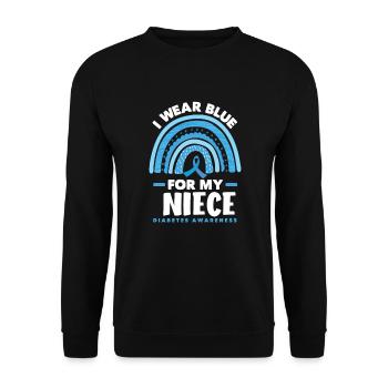 Cadeau pour diabétiques de type 1 pour diabétiques de type 1 - Sweat-shirt Unisexe - noir - Devant - Alina (178cm) & Michal (187cm)