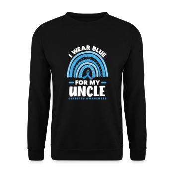 T1D Diabetes Typ 1 Diabetiker Geschenk - Unisex Pullover - Schwarz - Vorne - Alina (178cm) & Michal (187cm)