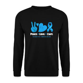 Cadeau pour diabétiques de type 1 pour diabétiques de type 1 - Sweat-shirt Unisexe - noir - Devant - Alina (178cm) & Michal (187cm)